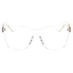 LEMOORE | Retro Flat Lens Candy Color Square Rimless Tinted Colorful Lenses Sunglasses