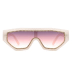 Goldleaf - Geometric Oversize Glitter Square Fashion Women Sunglasses