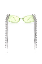 Thyria - Modern Luxury Rhinestone Chi Rectangle Women's Sunglasses