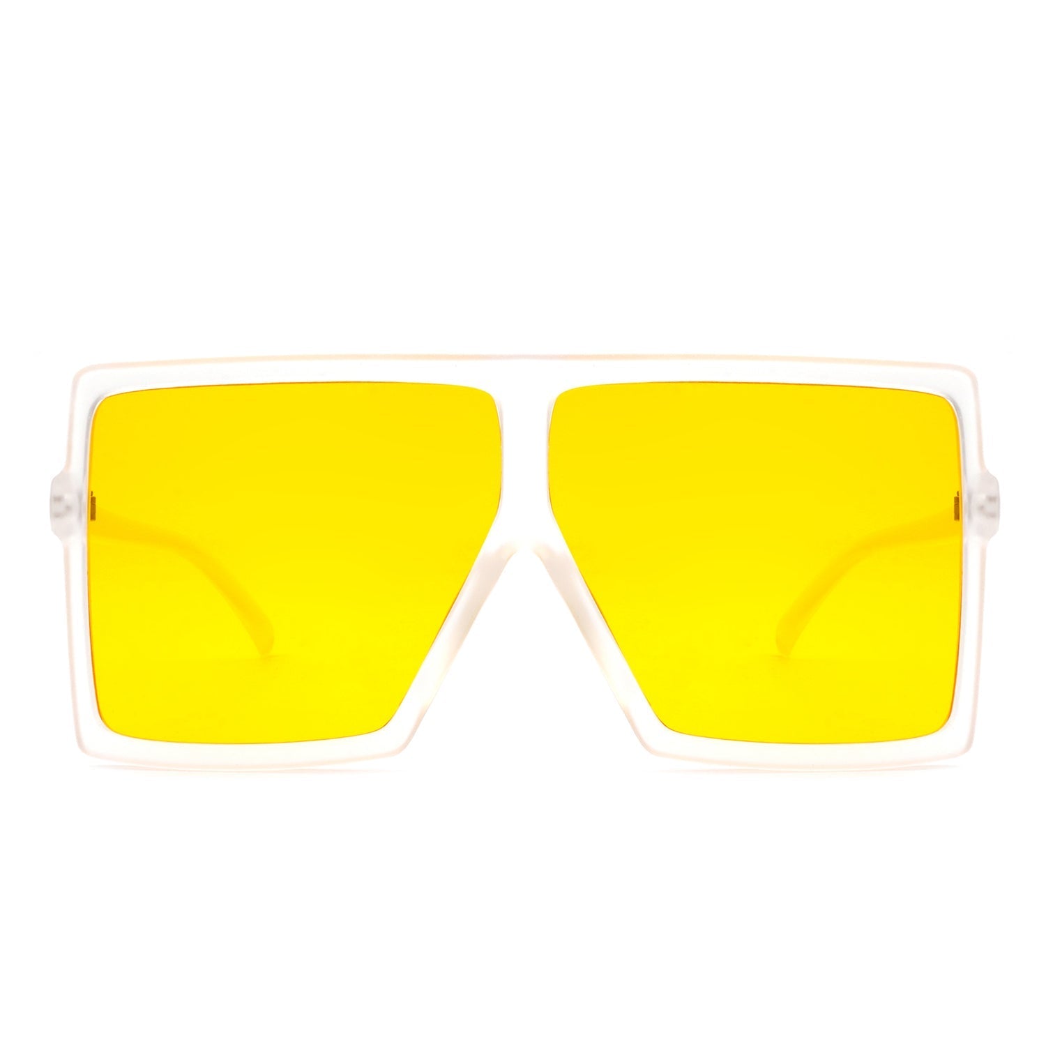Zenithia - Square Oversize Women Flat Top Fashion Sunglasses