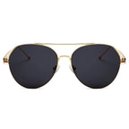 ERIE - Modern Teardrop Aviator Flat Mirrored Flat Lens Sunglasses