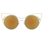 GERING | Women Round High Pointed Cat Eye Sunglasses