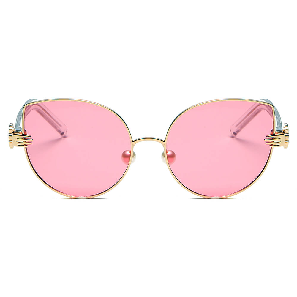 CENTRALIA | Women Metal Frame Cat Eye Hands Classic Sunglasses
