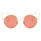 GERING | Women Round High Pointed Cat Eye Sunglasses