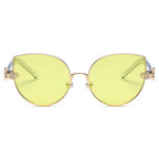 CENTRALIA | Women Metal Frame Cat Eye Hands Classic Sunglasses