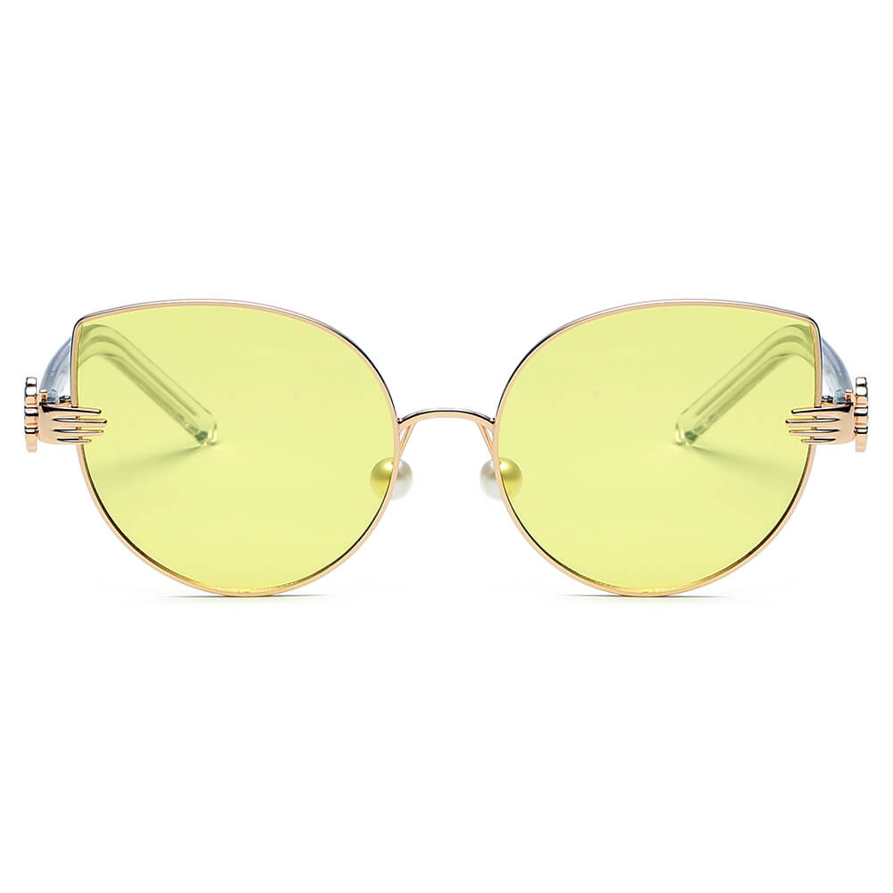 CENTRALIA | Women Metal Frame Cat Eye Hands Classic Sunglasses