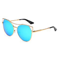 ASPEN | Womens Trendy Mirrored Lens Cat Eye Sunglasses