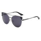 ASPEN | Womens Trendy Mirrored Lens Cat Eye Sunglasses