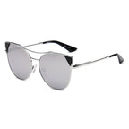 ASPEN | Womens Trendy Mirrored Lens Cat Eye Sunglasses