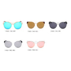 ASPEN | Womens Trendy Mirrored Lens Cat Eye Sunglasses