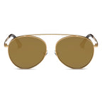BETHEL | Retro Mirrored Lens Teardrop Aviator Sunglasses
