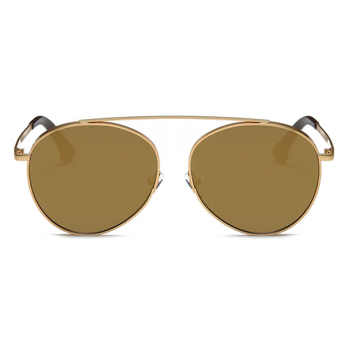 BETHEL | Retro Mirrored Lens Teardrop Aviator Sunglasses