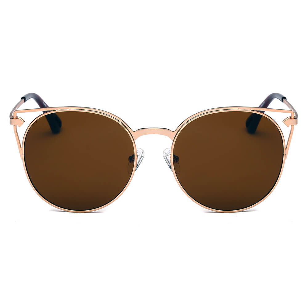 CLAYTON | Women Round Petite Cat Eye Sunglasses Circle