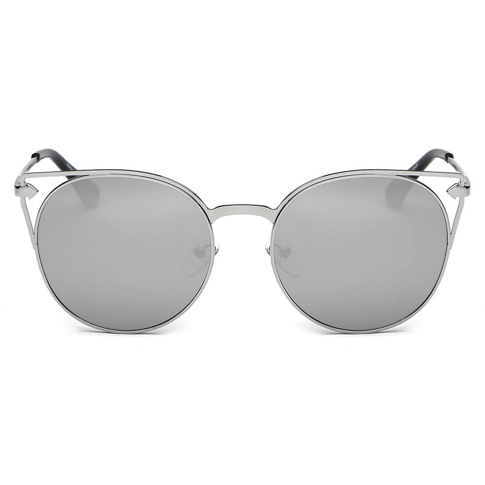 CLAYTON | Women Round Petite Cat Eye Sunglasses Circle