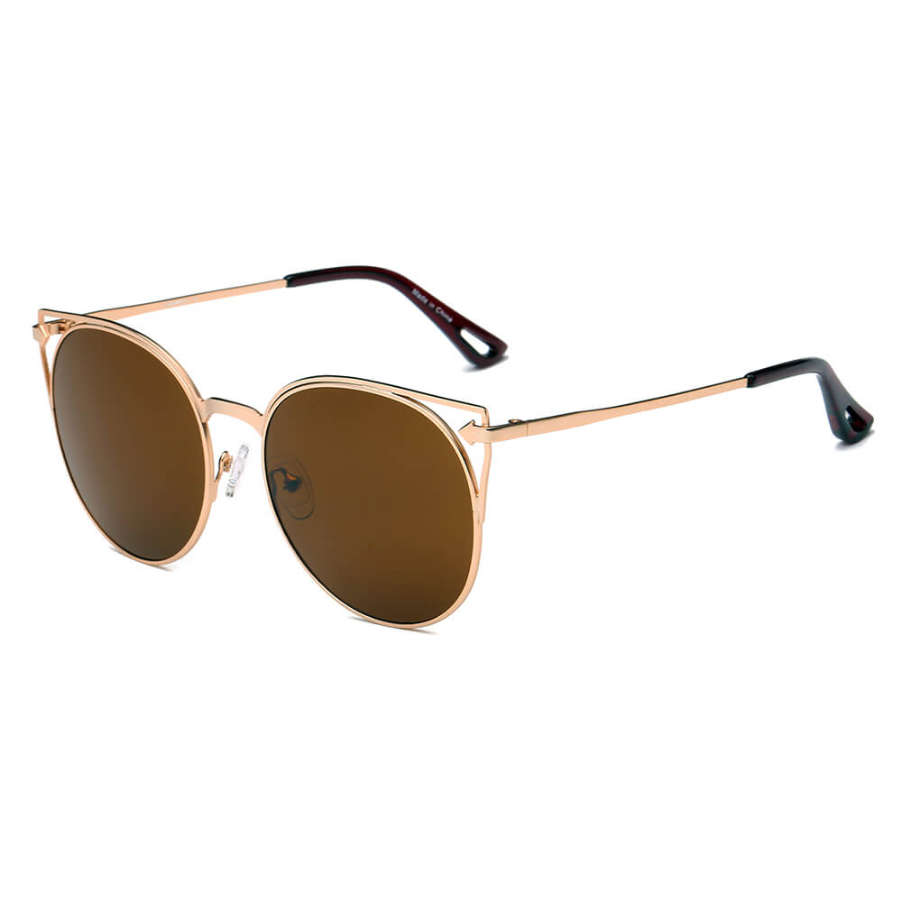CLAYTON | Women Round Petite Cat Eye Sunglasses Circle