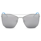 DORSET - Oversize Polygon Mirrored Lens Cat Eye Sunglasses
