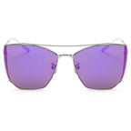 DORSET - Oversize Polygon Mirrored Lens Cat Eye Sunglasses