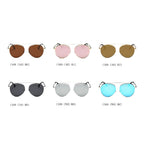 BETHEL | Retro Mirrored Lens Teardrop Aviator Sunglasses