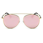 BETHEL | Retro Mirrored Lens Teardrop Aviator Sunglasses
