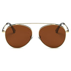 BETHEL | Retro Mirrored Lens Teardrop Aviator Sunglasses