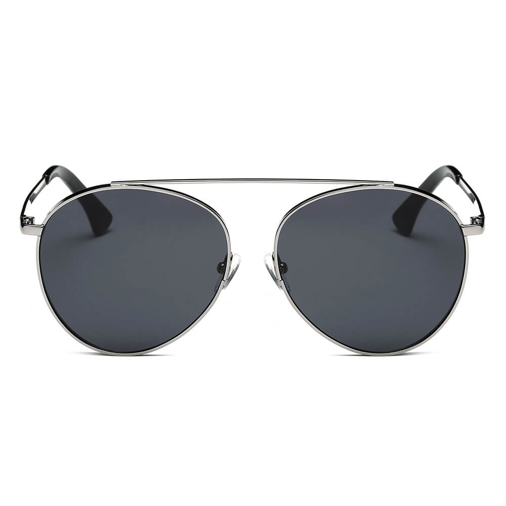 BETHEL | Retro Mirrored Lens Teardrop Aviator Sunglasses