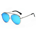 BETHEL | Retro Mirrored Lens Teardrop Aviator Sunglasses