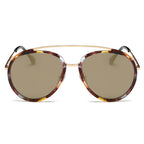 FARMINDALE | Polarized Circle Round Brow-Bar Fashion Sunglasses