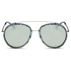 FARMINDALE | Polarized Circle Round Brow-Bar Fashion Sunglasses