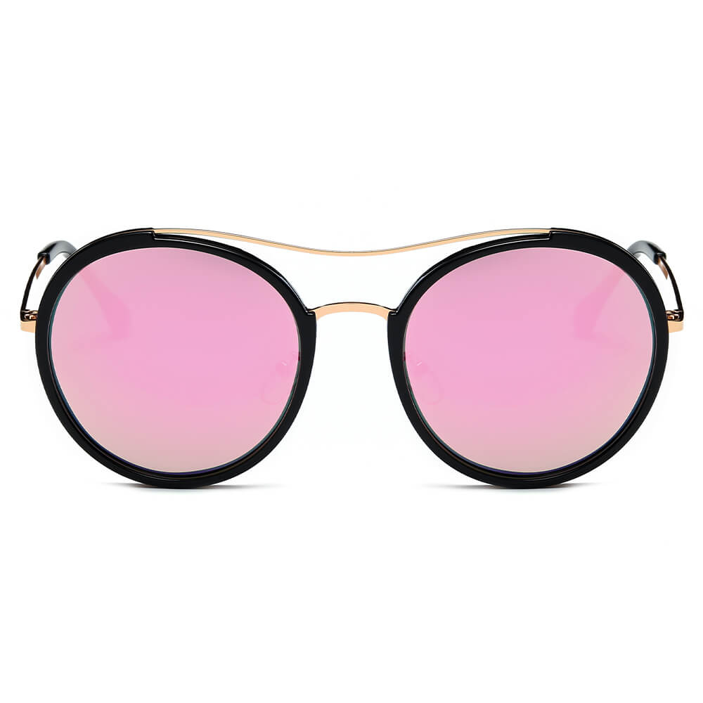 EMPORIA | Retro Polarized Lens Circle Round Sunglasses