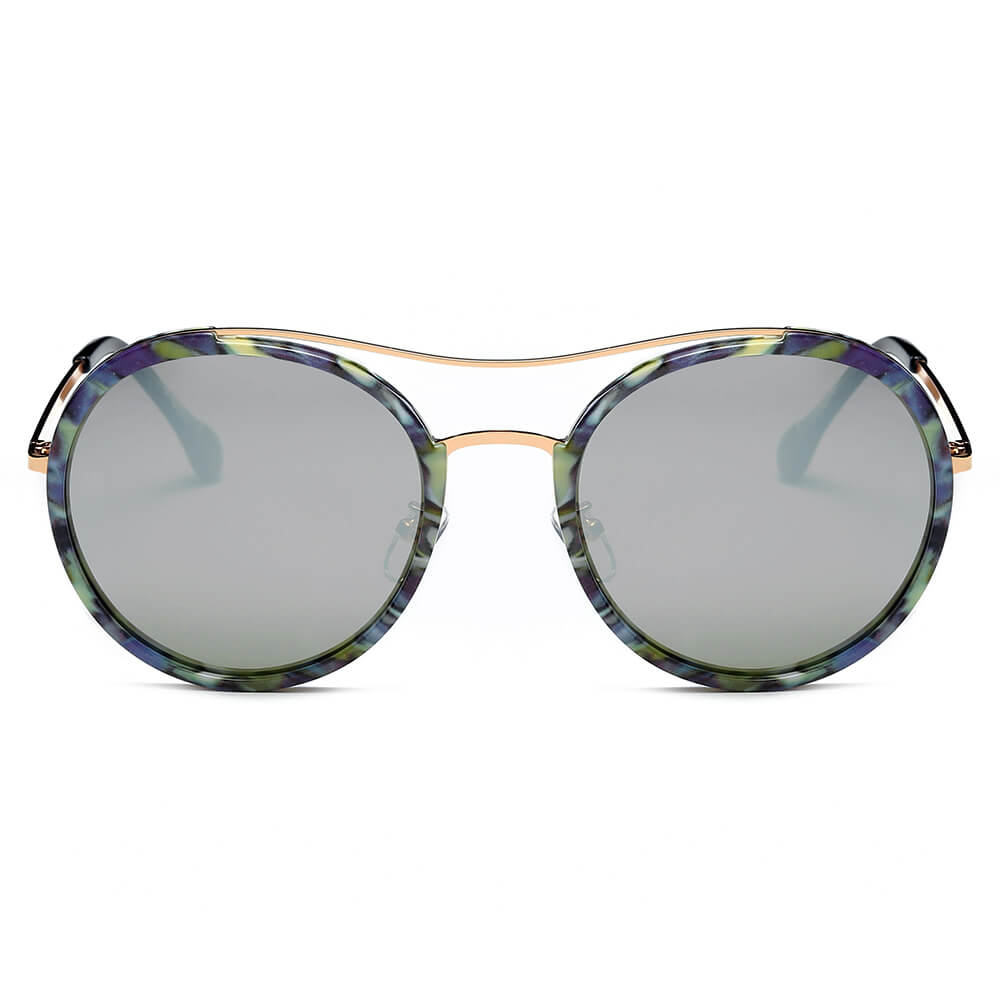 EMPORIA | Retro Polarized Lens Circle Round Sunglasses