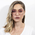 EUGENE | Women's Trendy Oversized Pantone Lens Sunglasses