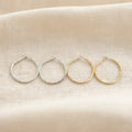 Silver and Gold Twisted Hoop Earrings