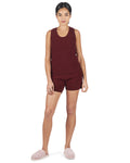 2 Piece Women's Sweater Knit Tank Top and Shorts Set