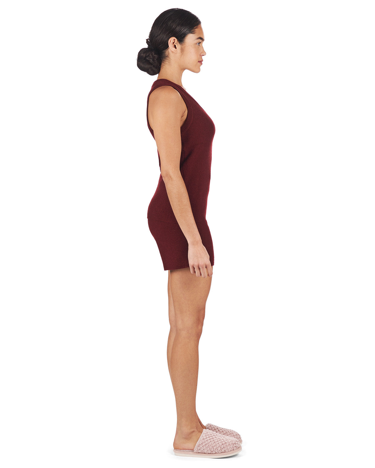 2 Piece Women's Sweater Knit Tank Top and Shorts Set