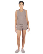2 Piece Women's Sweater Knit Tank Top and Shorts Set