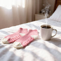 Cozy Pink Polka Dot Fuzzy Slipper Socks