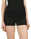 Women's Pointelle Rib Seamless Form Fitting Shortie