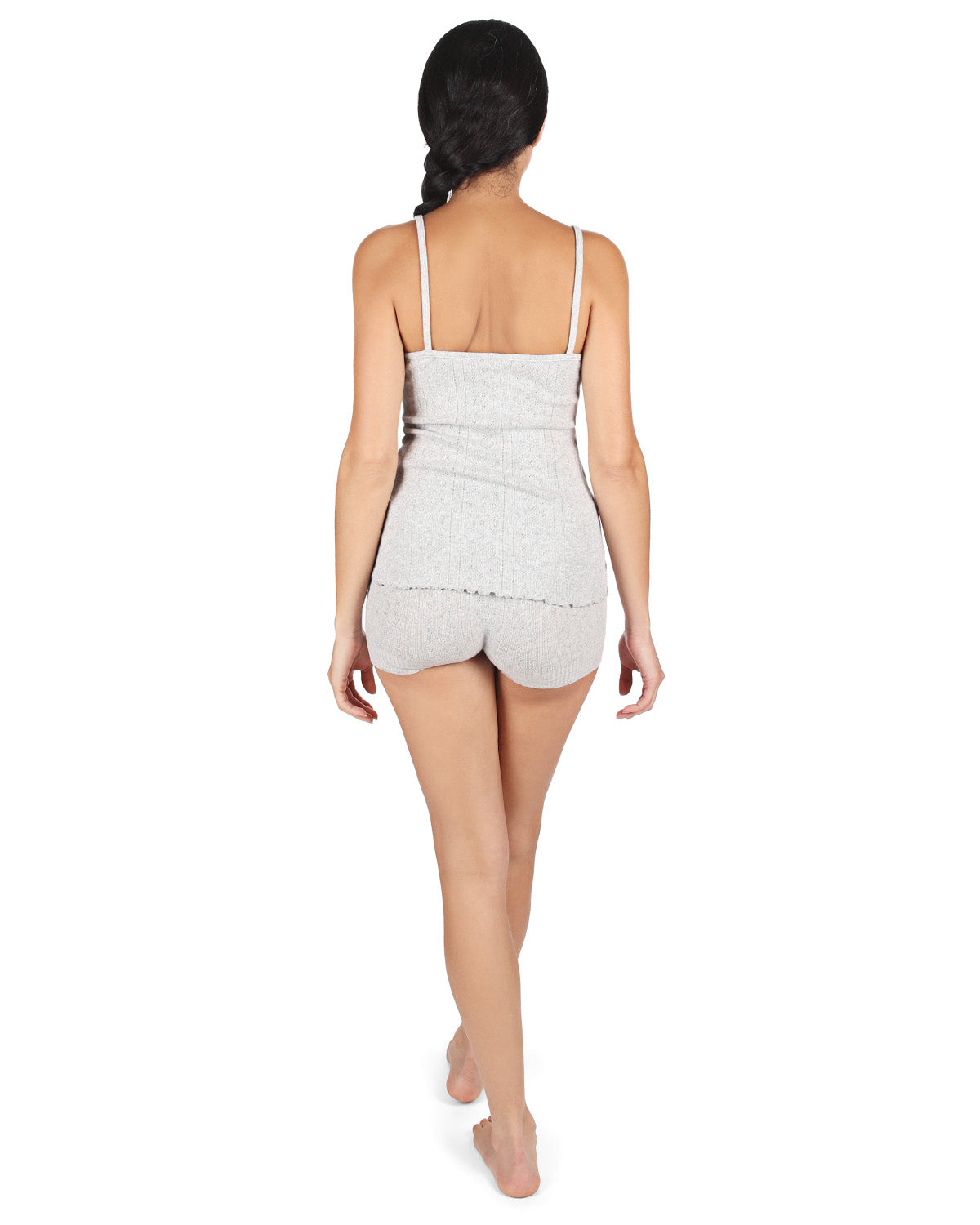 Women's Pointelle Rib Seamless Form Fitting Shortie