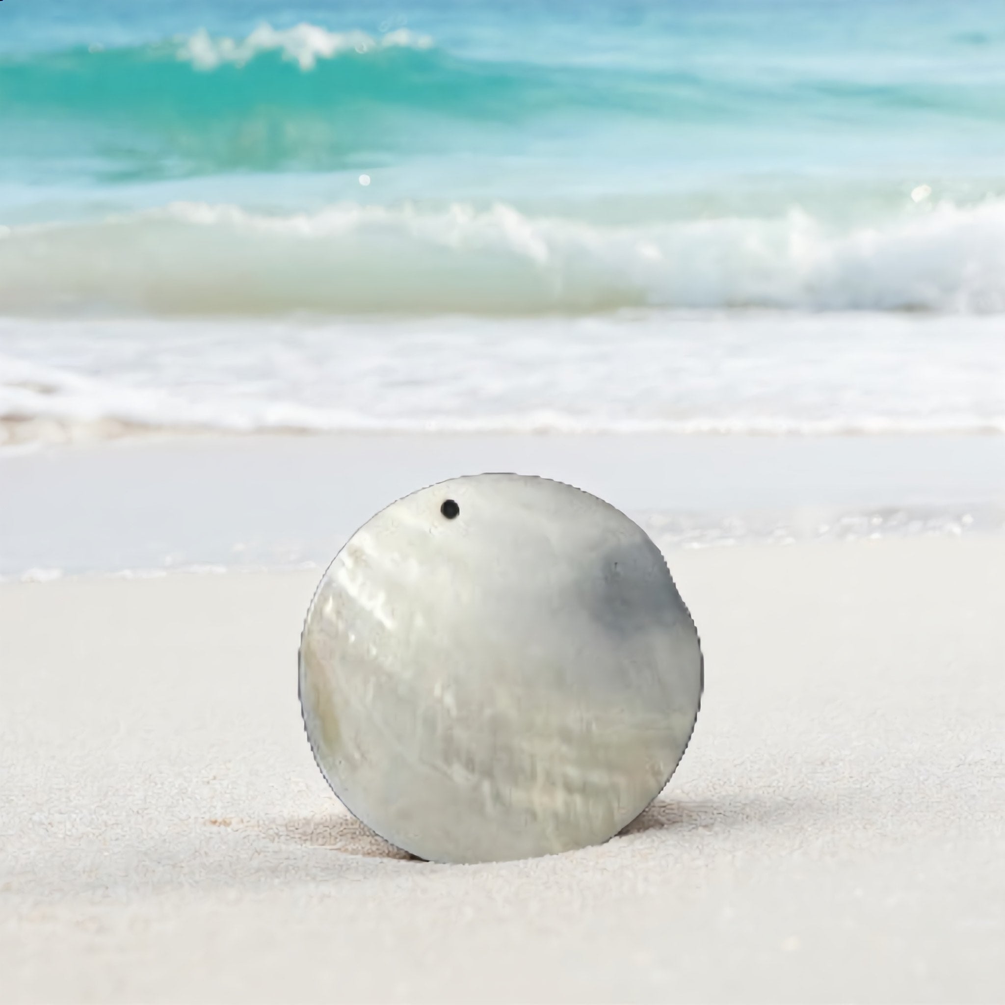 Round Iridescent Shell Pendant