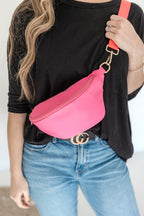 Colorful Nylon Sling Bum Hip Bag with Strap