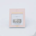 Crystal Leaves Silver Ring