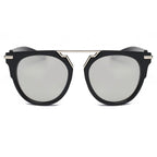 HANOVER | Unisex Fashion Brow-Bar Round Sunglasses