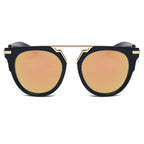 HANOVER | Unisex Fashion Brow-Bar Round Sunglasses