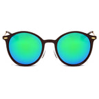 DEWITT | Retro Horn Rimmed Keyhole Bridge Round Sunglasses Circle