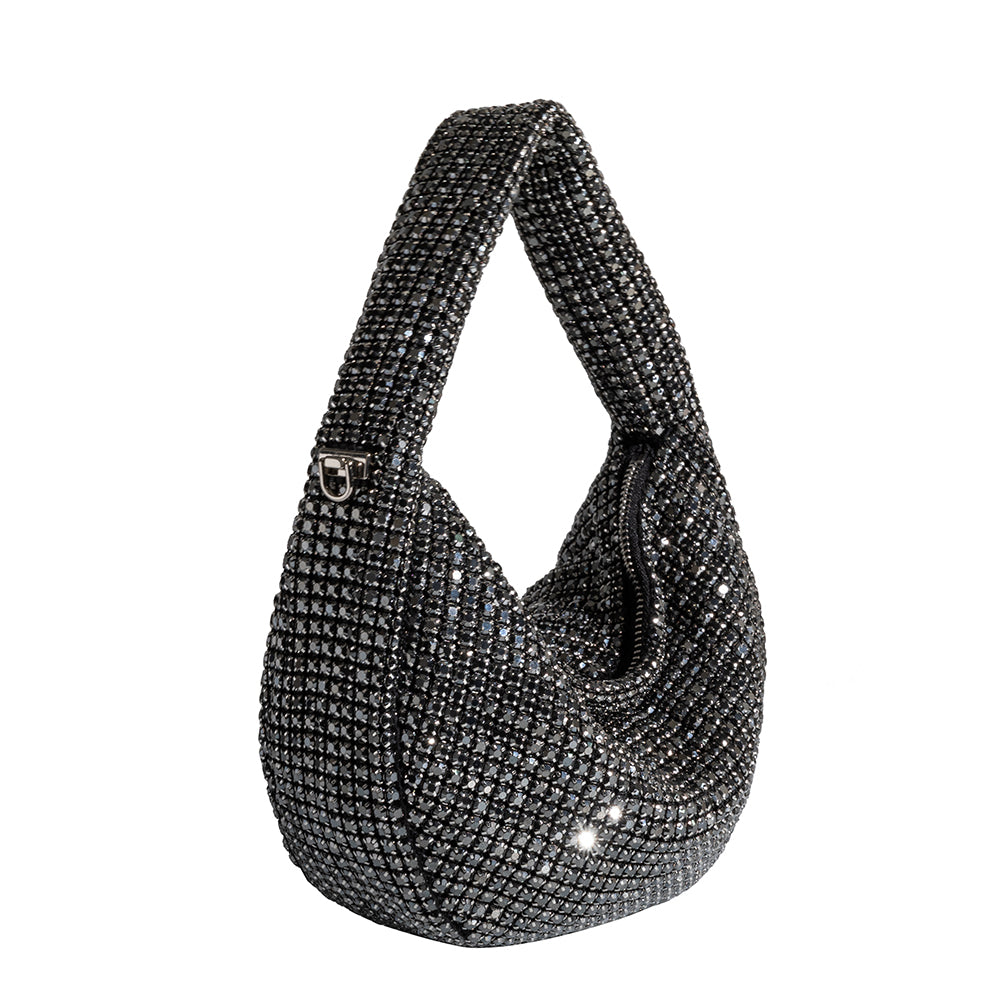 Milly Black Crystal Crossbody Bag