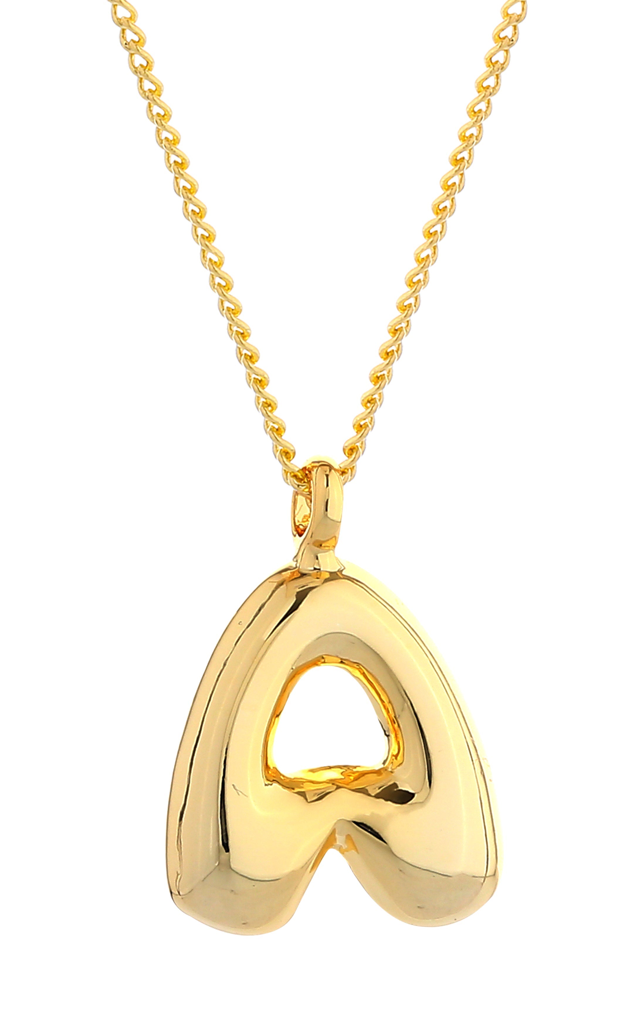 14K Gold Dipped Mini Bold initial Necklace