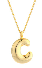 14K Gold Dipped Mini Bold initial Necklace