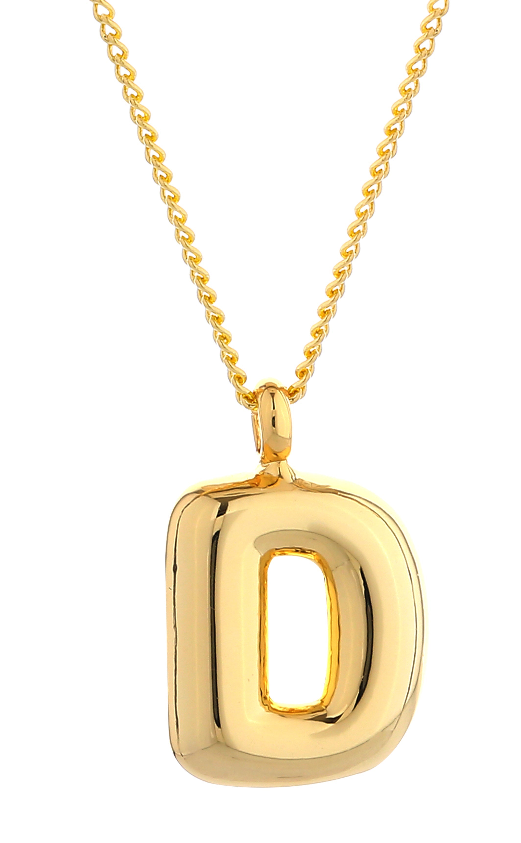 14K Gold Dipped Mini Bold initial Necklace