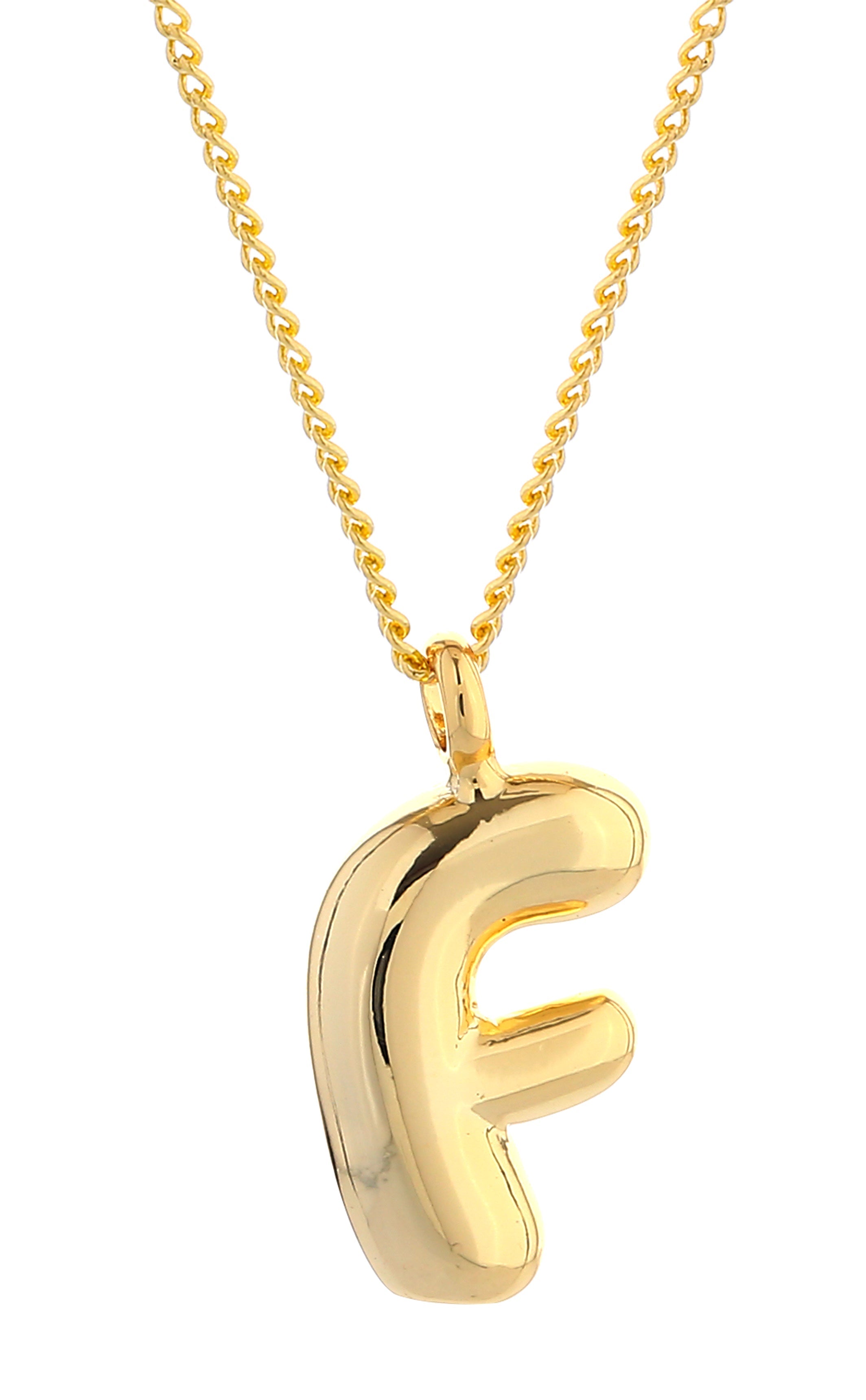 14K Gold Dipped Mini Bold initial Necklace