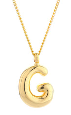 14K Gold Dipped Mini Bold initial Necklace